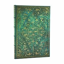 [P713151] CUADERNO 18X13 PAPERBLANKS TAPA DURA FLOR ESMERALDA RAYADO (P713151)