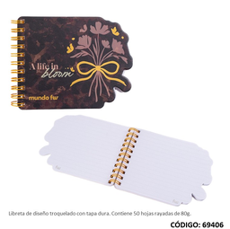 [L69406] LIBRETA TAPA DURA FW CON FORMA MALBEC (L69406)