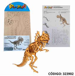 [J323902] PUZZLE 3D MADERA DILOFOSAURIO (J323902)