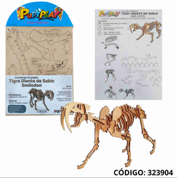 [J323904] PUZZLE 3D MADERA SMILODON (J323904)