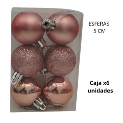 [R32079] ESFERA NAVIDAD 5cm. X6 UNIDADES (R32079)