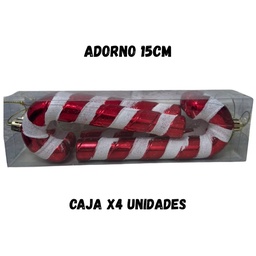 [R36138] ADORNO NAVIDAD BASTON X4 UNIDADES (R36138)