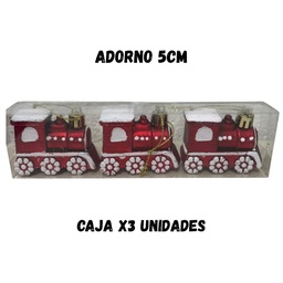 [R36137] ADORNO NAVIDAD TREN 5cm. X3 UNIDADES (R36137)