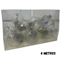 [R36123] LUZ NAVIDAD LED A PILAS 4mts. ESFERAS (R36123)