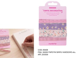 [L69408] WASHI TAPE FW SIMPLY AWESOME X4 UNIDADES (L69408)