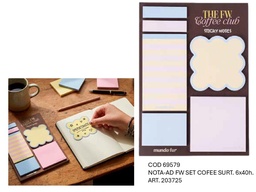 [L69579] NOTA ADHESIVA FW SET COFEE 6X40hjs. (L69579)