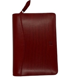 [L04030] AGENDA 2027 N5 CITANOVA DIARIA CUERO VACA PREMIUM CON CIERRE ROJO (L04030)