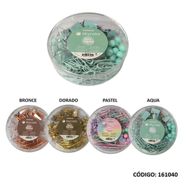 [L161040] SET DE OFICINA SKYCOLOR BROCHES/CLIP  (L161040)