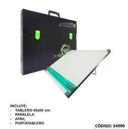 [L34990] TABLERO PIZZINI 40X50cm. CON PARALELA ATRIL Y PORTATABLERO (L34990)