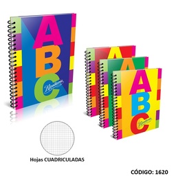 [L1620] CUADERNO ABC RIVADAVIA 21X27 CARTON ESPIRAL CUDRICULADO x 100HJ (L1620)